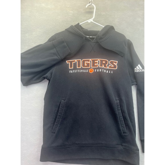 Tigers Adidas hoodie Fayetteville football Mens M black sweatshirt medium hood - Picture 2 of 14